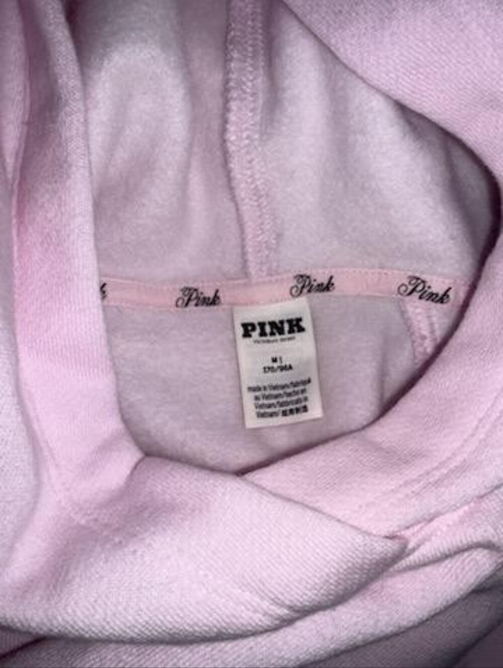 PINK Victoria's Secret Light Pink Fleece Hoodie & Shorts Set - Picture 6 of 7